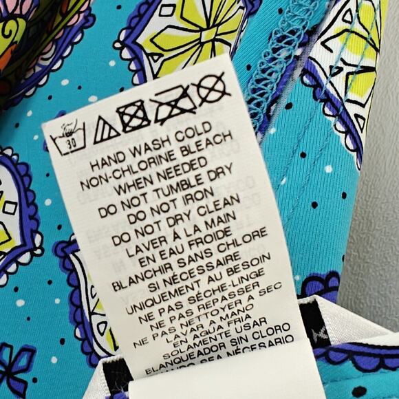 Trina Turk Corsica Caftan Tunic Swim Coverup Size Small Multicolored Boho Beach - Picture 12 of 12